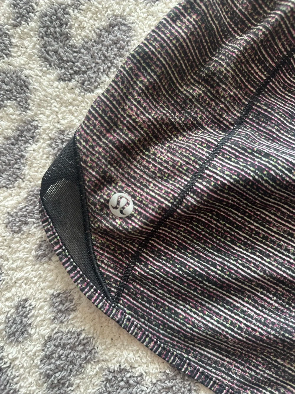 lululemon x peloton athletica Black Marled Running Shorts